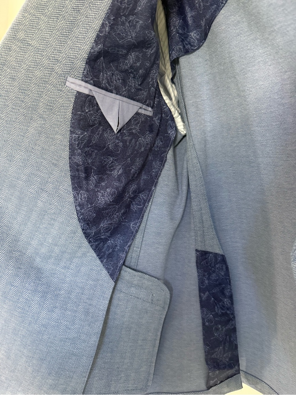 Original Penguin Light Blue Herringbone Blazer Sport Coat - Picture 5 of 5